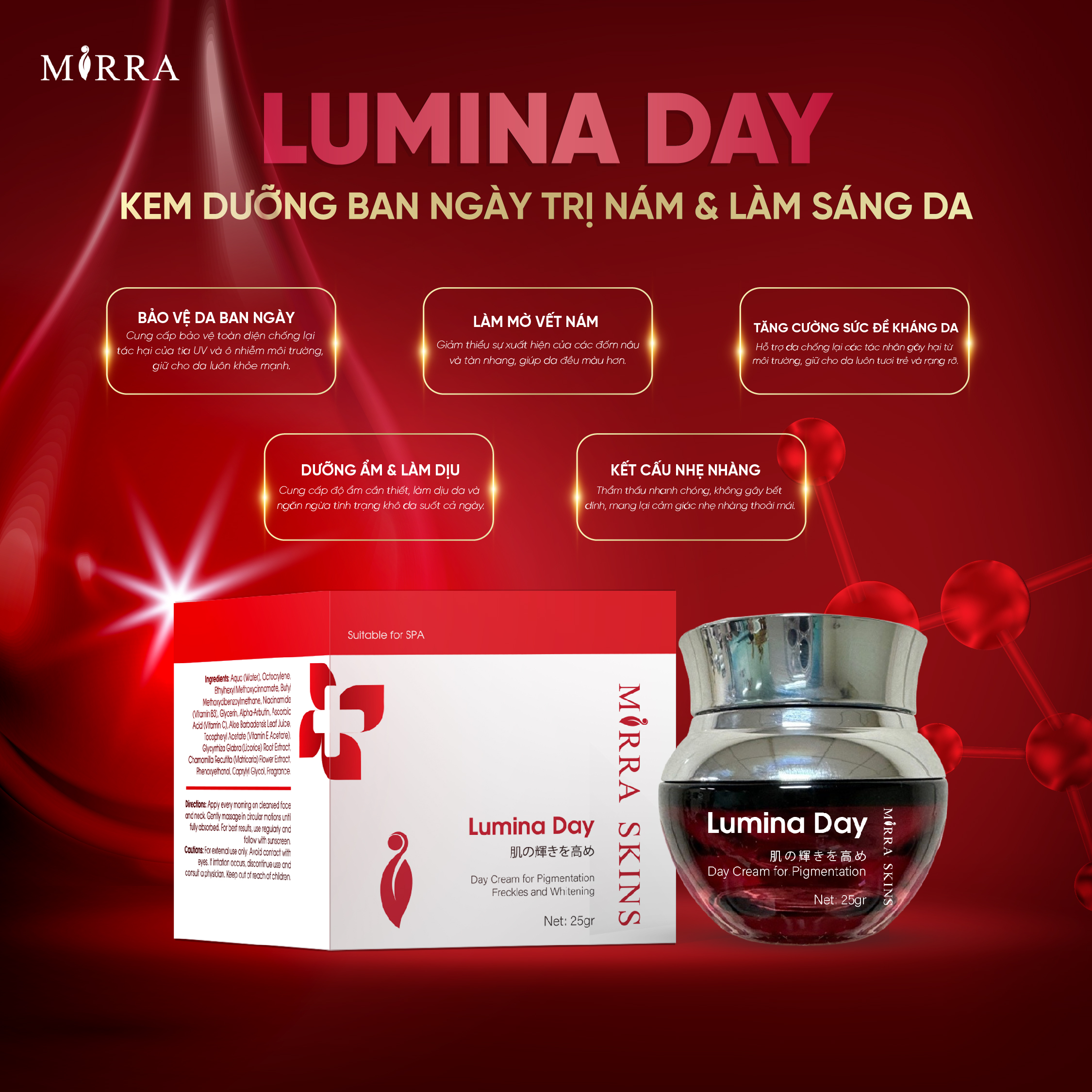 Lumina Day Kem Dưỡng Ban Ngày Trị Nám & Làm Sáng Da
